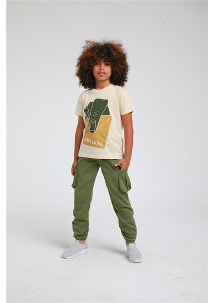 Erkek Çocuk Pamuklu Jack Lions Yazılı Tshirt