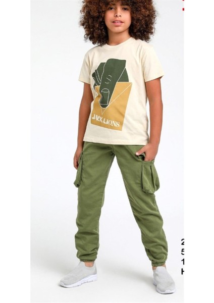 Erkek Çocuk Pamuklu Jack Lions Yazılı Tshirt