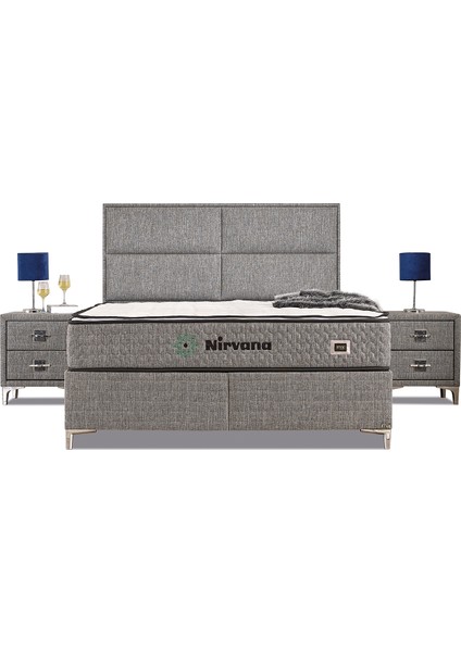 Nirvana Set (Baza+Yatak+Başlık) Tek Kişilik 100X200 cm