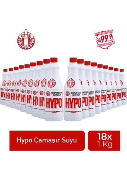 Çamaşır Suyu 1 kg x 18 Adet