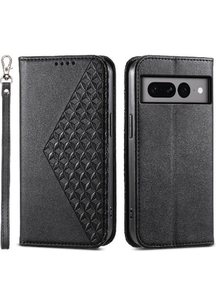 Google Pixel 7 Pro Günlük Kullanım Için Flip Case El Kayışı Standı Eşkenar Dörtgen Şekli (Yurt Dışından)