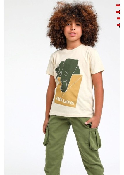 Erkek Çocuk Pamuklu Jack Lions Yazılı Tshirt indirimleri