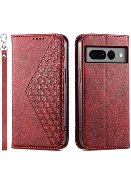 Google Pixel 7 Pro Günlük Kullanım Için Flip Case El Kayışı Standı Eşkenar Dörtgen Şekli (Yurt Dışından)