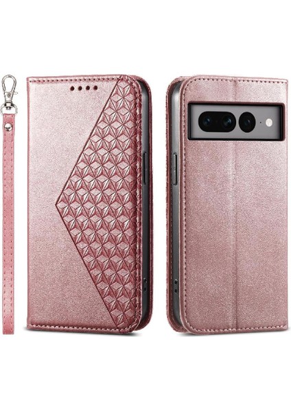 Google Pixel 7 Pro Günlük Kullanım Için Flip Case El Kayışı Standı Eşkenar Dörtgen Şekli (Yurt Dışından)
