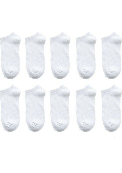 Kadın Patik Koton Beyaz 10LU