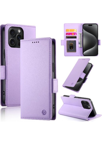 IPhone 15 Için Flip Case Pro Max Flip Cüzdan Günlük Kullanım Kart Yuvaları Iş (Yurt Dışından)