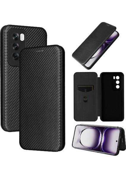 Oppo Oppo 12 5g Manyetik Karbon Fiber Tam Koruma Flip Case Için Flip Case (Yurt Dışından)