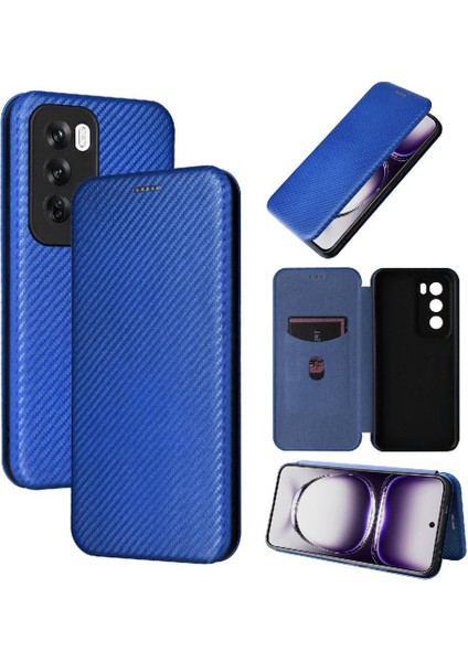 Oppo Oppo 12 5g Manyetik Karbon Fiber Tam Koruma Flip Case Için Flip Case (Yurt Dışından) fiyatları