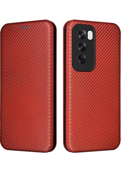 Oppo Oppo 12 5g Manyetik Karbon Fiber Tam Koruma Flip Case Için Flip Case (Yurt Dışından)