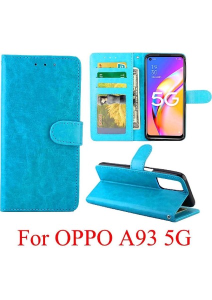 Oppo A93 5g Kickstand Darbeye Dayanıklı Manyetik Kapatma Kartı Pu Için Flip Case (Yurt Dışından)