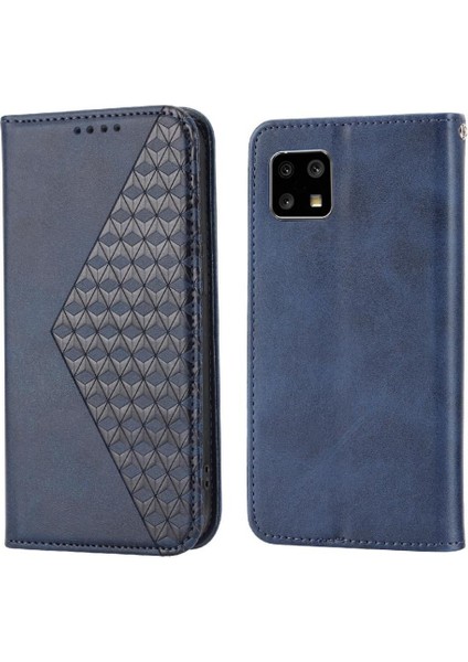 Samsung Galaxy A22 5g Için Flip Case El Kayışı Standı Cüzdan Eşkenar Dörtgen Şekli (Yurt Dışından)