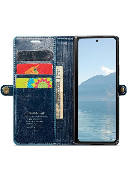 SZY Market Samsung Galaxy Z Için Flip Case Fold 6 5g Retro Cüzdan Kapak Çılgın At (Yurt Dışından)