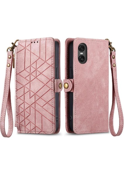 Sony Xperia 10 Vı Cüzdan Için Flip Case Basit Iş Darbeye Deri (Yurt Dışından)
