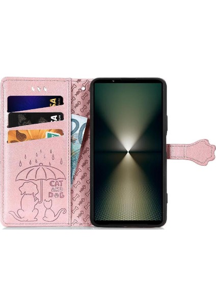 Sony Xperia 1 Vı Karikatür Hayvanlar Için Flip Case Deri Kılıf Kapak Çevirin (Yurt Dışından)