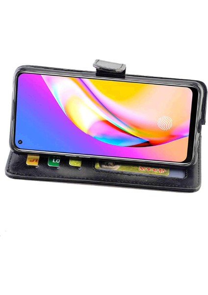 SZY Market Oppo A94 4g Için Flip Case Kickstand Pu Deri Kart Tutucu Darbeye (Yurt Dışından)