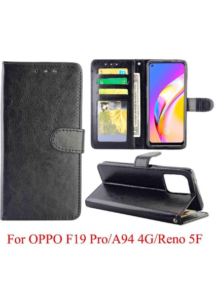 SZY Market Oppo A94 4g Için Flip Case Kickstand Pu Deri Kart Tutucu Darbeye (Yurt Dışından)