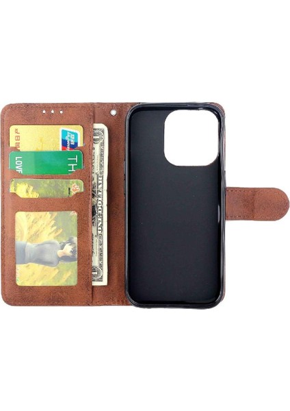 IPhone 15 Için Filp Durumda Pro Kart Tutucu Kickstand Tam Koruma Kapatma (Yurt Dışından) indirimleri
