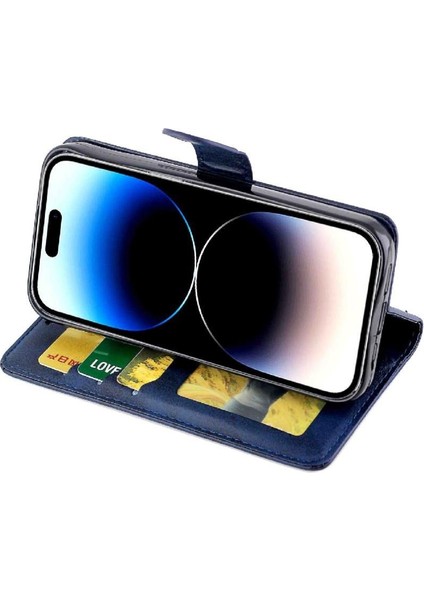 IPhone 14 Için Filp Durumda Pro Tam Koruma Kartı Tutucu Kickstand Pu (Yurt Dışından) fırsatları