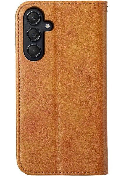 SZY Market Samsung Galaxy M55 Günlük Kullanım Için Flip Case Standı Cüzdan El Kayışı Eşkenar Dörtgen (Yurt Dışından)