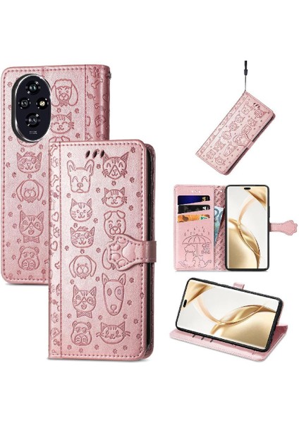 Onur Için Flip Case 200 Pro Kısa Kayış Deri Kılıf Darbeye Karikatür (Yurt Dışından) modelleri