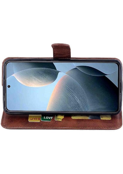 Xiaomi Poco X6 Pro Için Filp Durumda Tam Koruma Kartı Tutucu Kickstand Pu (Yurt Dışından) modelleri