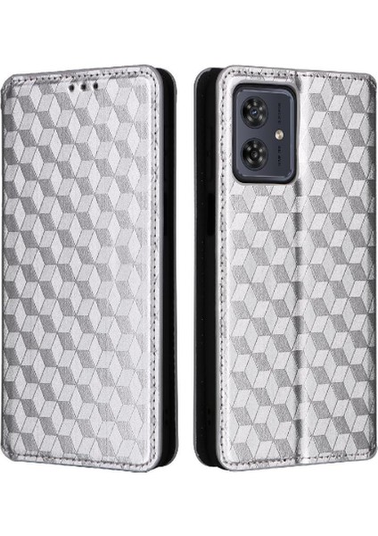Motorola Moto G64Y 5g Manyetik Kapatma 3D Desen Kart Yuvaları Pu (Yurt Dışından)