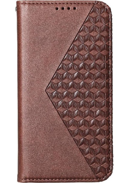 IPhone 15 Için Flip Case Artı El Kayışı Eşkenar Dörtgen Şekli Standı Cüzdan Günlük (Yurt Dışından) fırsatları