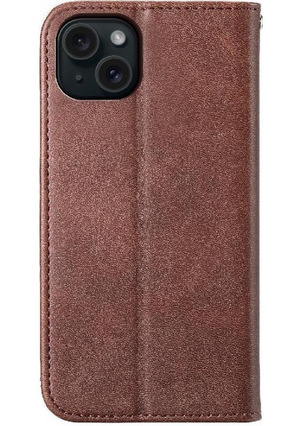 IPhone 15 Için Flip Case Artı El Kayışı Eşkenar Dörtgen Şekli Standı Cüzdan Günlük (Yurt Dışından) indirimleri