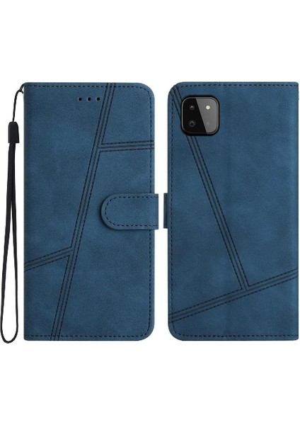 Samsung Galaxy A22 5g Için Flip Case Kart Yuvaları Tutucu Manyetik Bilek Kayışı (Yurt Dışından)