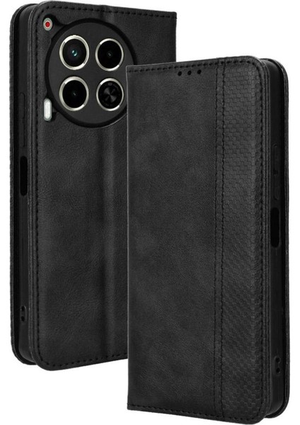 Tecno Camon 30 5g Cüzdan Manyetik Kapatma Pu Deri Için Kılıf (Yurt Dışından)