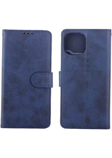 IPhone 14 Için Filp Durumda Pu Deri Manyetik Kapatma Kickstand Kart Tutucu (Yurt Dışından)