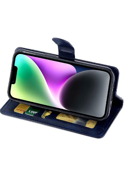 IPhone 14 Için Filp Durumda Pu Deri Manyetik Kapatma Kickstand Kart Tutucu (Yurt Dışından) indirimleri