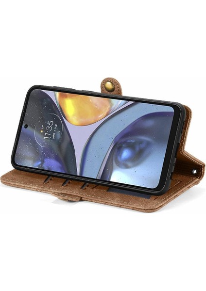 Motorola Moto G22 Flip Kapak Için Flip Case Basit Iş Darbeye (Yurt Dışından) modelleri