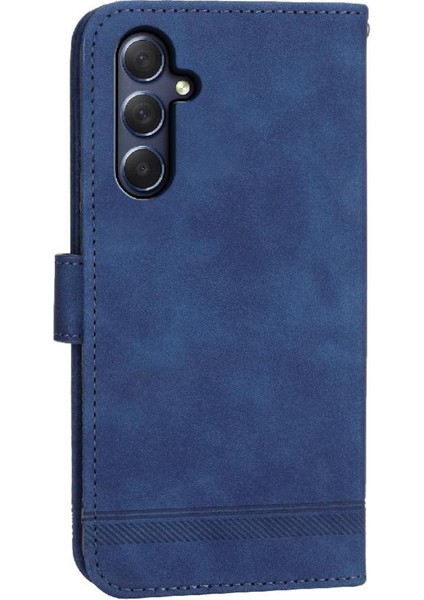 Samsung Galaxy M54 Kart Yuvaları Manyetik Kapatma Bileklik Için Flip Case (Yurt Dışından)