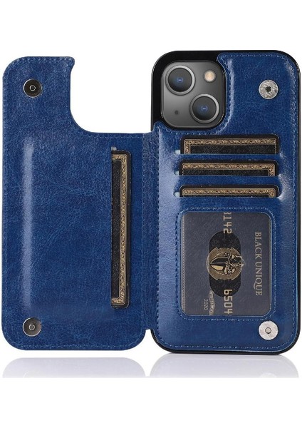Kart Tutucu ile IPhone 13 Için Cüzdan Durumda Pu Deri Çift Manyetik (Yurt Dışından) fırsatları
