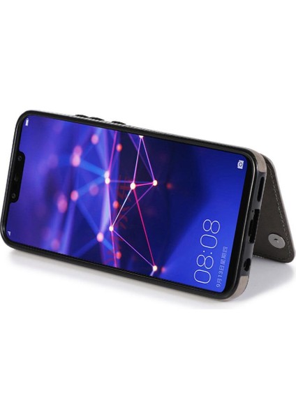 Huawei Mate 20 Lite Çift Düğmeler Çiçek Için Kart Tutucu Kılıf ile Cüzdan (Yurt Dışından) modelleri