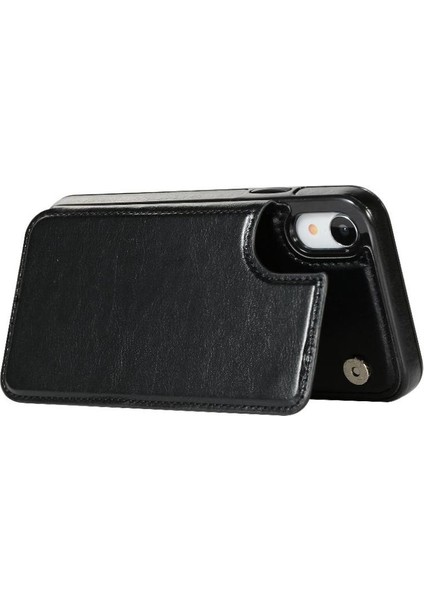 Kart Tutucu ile IPhone Xr Pu Deri Kickstand Kart Yuvaları Için Cüzdan Kılıf (Yurt Dışından) modelleri