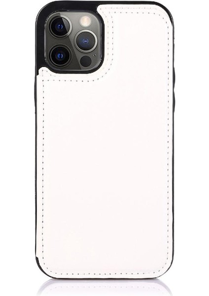 IPhone 12 Için Cüzdan Durumda Pro Max Çift Manyetik Toka Kart Yuvaları Pu (Yurt Dışından)