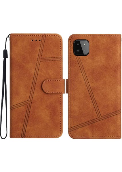 Samsung Galaxy A22 5g Için Flip Case Kart Yuvaları Tutucu Manyetik Bilek Kayışı (Yurt Dışından)