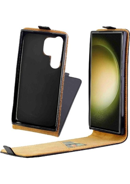 Samsung Galaxy S23 Ultra Tpu Deri Kart Yuvası Için Dikey Flip Case (Yurt Dışından) fiyatları