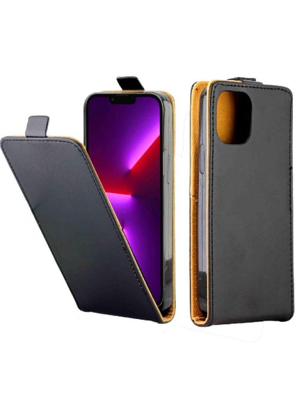 Dikey Flip Case IPhone 13 Pro Max Tpu Deri Kart Yuvası Koruyucu (Yurt Dışından)