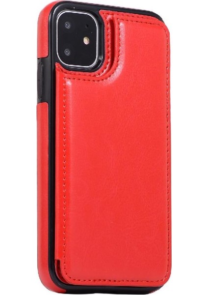 Kart Tutucu Çift ile IPhone 11 Pu Deri Kickstand Için Cüzdan Kılıf (Yurt Dışından) modelleri
