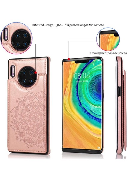 SZY Market Cüzdan Kart Tutucu Kılıf ile Huawei Mate 30 Desen Çiçek Çift Flip (Yurt Dışından)