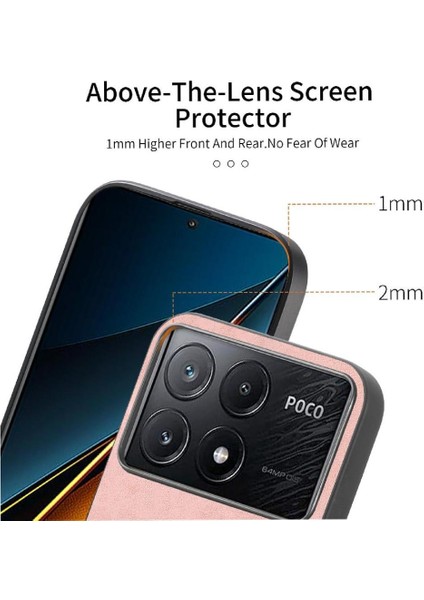 Xiaomi Poco X6 Pro 5g Için Flip Case Ince Hafif Kablosuz Şarj Araba (Yurt Dışından)