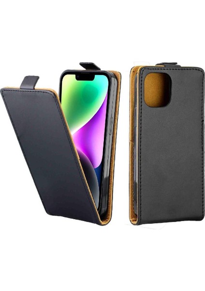 Dikey Flip Case IPhone 15 Kart Yuvası Tpu Deri Koruyucu Kapak (Yurt Dışından)