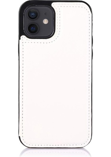 Kart Tutucu Çift Manyetik ile IPhone 12 Mini Kickstand Için Cüzdan Kılıf (Yurt Dışından) modelleri
