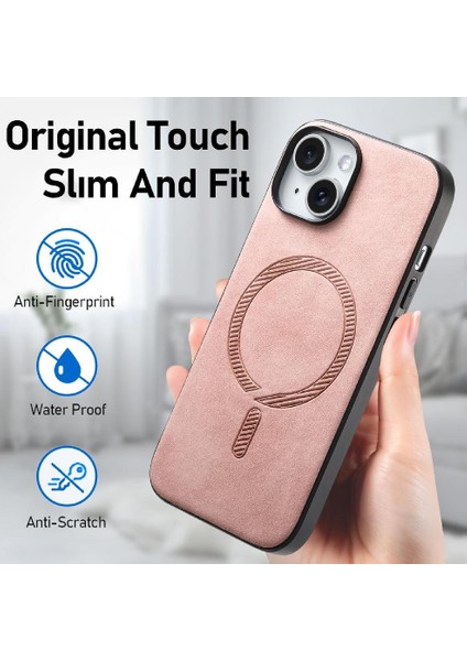 IPhone 15 Için Flip Case Hafif Kablosuz Şarj Magsafe Araba Bağlar (Yurt Dışından) modelleri