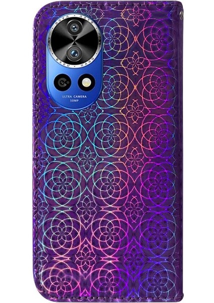 SZY Market Huawei Nova 12 Pro Için Flip Case Glitter Renkli Premium Pu Deri Kart (Yurt Dışından)