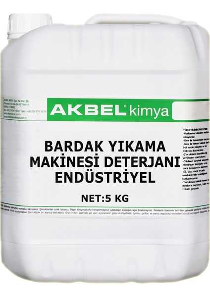 Akbel Bardak Yıkama Makinesi Deterjanı 5 KG