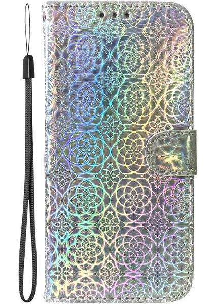 Tecno Pova 6 Pro 5g Için Flip Case Kart Yuvası Standı Tutucu Glitter Renkli (Yurt Dışından)